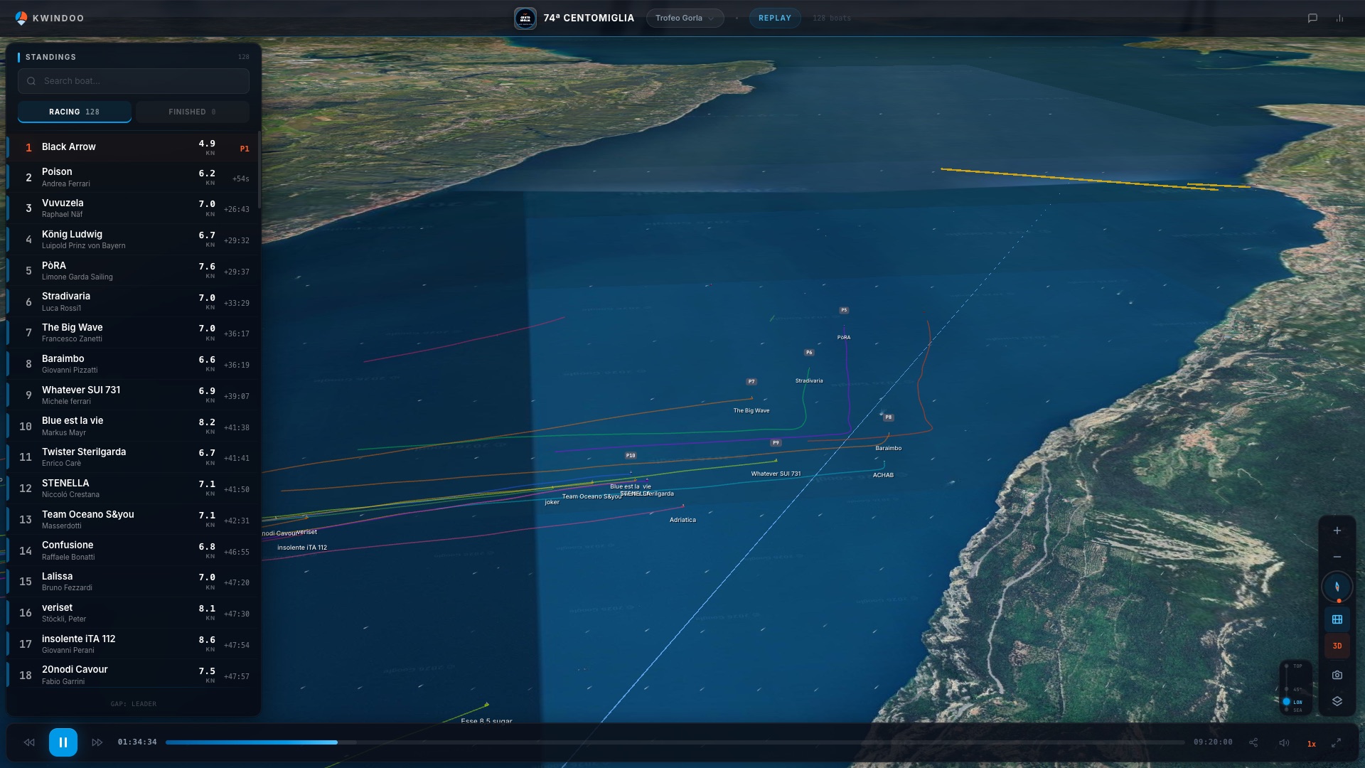 Live Broadcast — 3D Race View