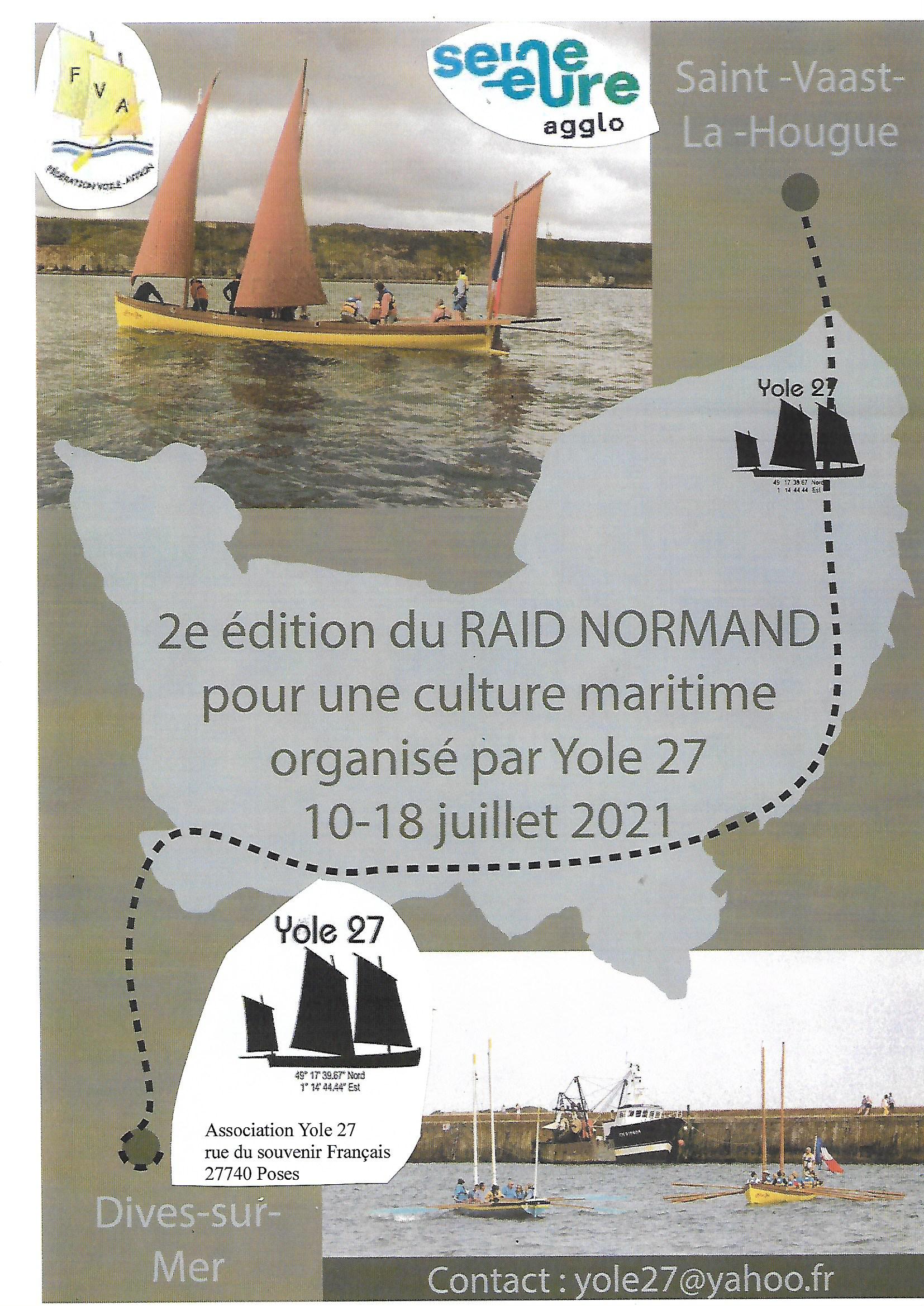 Raid Normand 2021 "pour une culture maritime"  du 10 au 18 juillet 2021 
